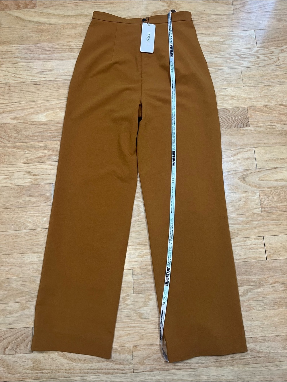 NWT House of CB Cosima Drape Front Trousers in Camel - Picture 10 of 16